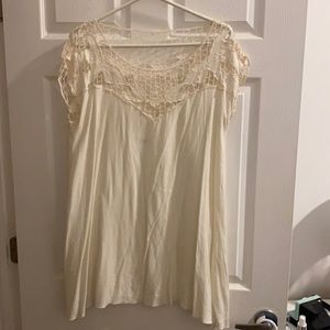 White lace top dress